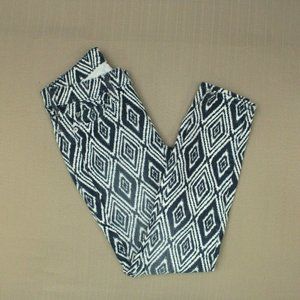 7 For All Mankind Cropped Skinny Jeans Women's Size 24 Low Rise Ikat Print Denim